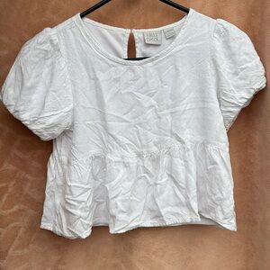 Girls Size L 10/12 White Shirt
